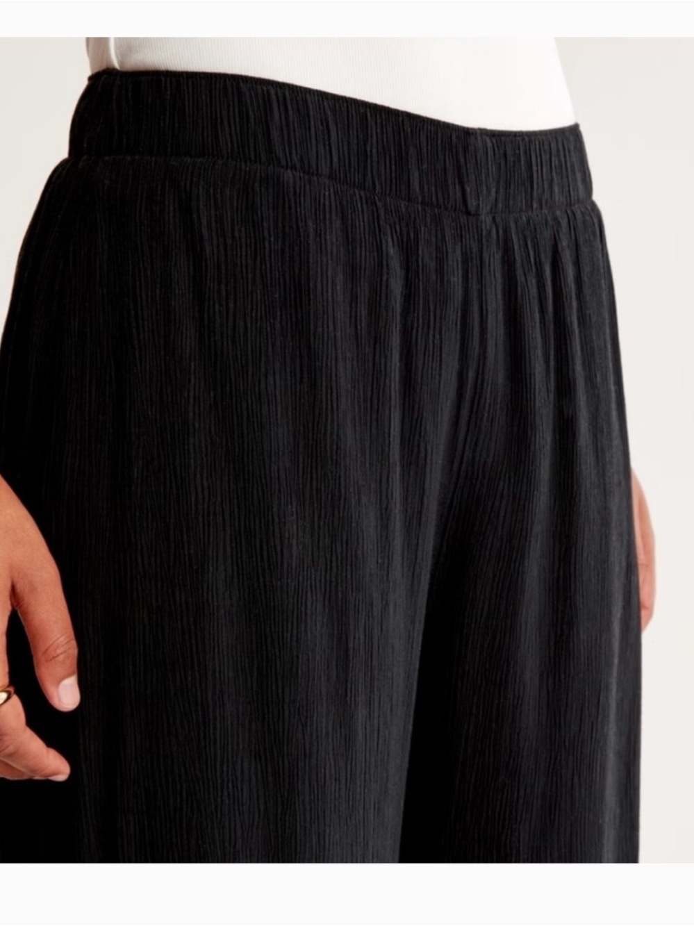 Abercrombie & Fitch Black Wide Leg Pants